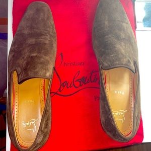 Authentic Mens Suede Christian Louboutin shoes